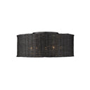 Golden Lighting 1084-5FM BLK-BW 5 Light Flush Mount - Crescent Harbor