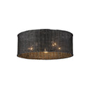 Golden Lighting 1084-5FM BLK-BW 5 Light Flush Mount - Crescent Harbor