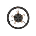 Golden Lighting 1084-5FM BLK-BW 5 Light Flush Mount - Crescent Harbor