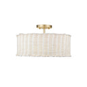 Golden Lighting 1084-SF 3-Light Semi-flush - Crescent Harbor