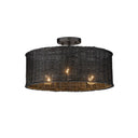 Golden Lighting 1084-SF 3-Light Semi-flush - Crescent Harbor