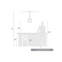 Golden Lighting 2243-M1L BLK-MWS Manhattan Mini Pendant in Matte Black with Modern White Shade - Crescent Harbor