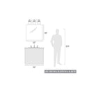 Golden Lighting 3118-BA3 3-Light Bath Vanity - Crescent Harbor