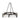 Golden Lighting 3164-6 BLK-HWG 6-Light Chandelier - Crescent Harbor