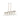 Golden Lighting 6072-LP BLK-HWG 5-Light Linear Pendant - Crescent Harbor