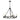 Golden Lighting 7041-6 BLK-CLR Monroe 6 Light Chandelier