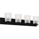 Gray 4 Light Bath Light in Matte Black 4