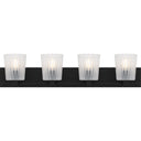 Gray 4 Light Bath Light in Matte Black 1