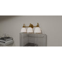 Hinton 3 Light Bath Light in Aged Brass 4