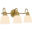 Hinton 3 Light Bath Light in Aged Brass 6