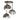 Hubbardton Forge 121374 Brooklyn 3-Light Double Shade Semi-Flush 3