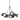Hubbardton Forge 131068-GG Brooklyn 9-Light Chandelier - Crescent Harbor