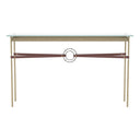 Hubbardton Forge 750118 Equus Console Table - British Brown Leather Accent - Crescent Harbor