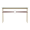Hubbardton Forge 750118 Equus Console Table - British Brown Leather Accent - Crescent Harbor