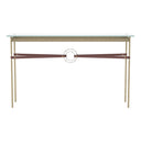 Hubbardton Forge 750118 Equus Console Table - British Brown Leather Accent - Crescent Harbor