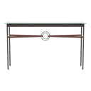 Hubbardton Forge 750118 Equus Console Table - British Brown Leather Accent - Crescent Harbor