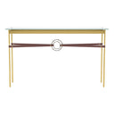 Hubbardton Forge 750118 Equus Console Table - British Brown Leather Accent - Crescent Harbor