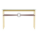 Hubbardton Forge 750118 Equus Console Table - British Brown Leather Accent - Crescent Harbor
