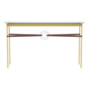 Hubbardton Forge 750118 Equus Console Table - British Brown Leather Accent - Crescent Harbor