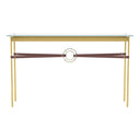 Hubbardton Forge 750118 Equus Console Table - British Brown Leather Accent - Crescent Harbor