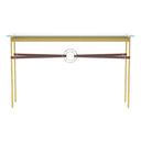 Hubbardton Forge 750118 Equus Console Table - British Brown Leather Accent - Crescent Harbor