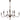 Hunter Lighting 19-HL25 Teren 9 Light 2-Tier Chandelier in Distressed White 1