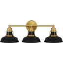 Huxley 3 Light Bath Light in Aged Brass 4
