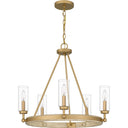 Kelleher 5 Light Chandelier in Nouveau Painted Weathered Brass 4