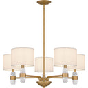 Kimberly 5 Light Chandelier in Brushed Weathered Brass 5