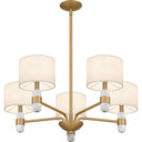 Kimberly 5 Light Chandelier in Brushed Weathered Brass 1