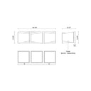 Kuzco Cubix VL31218-BK/WH 18 Inch LED Vanity Light 1