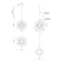 Kuzco Monza CH19220-BK/AN-UNV 20 Inch LED Chandelier 3