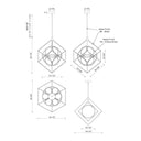 Kuzco Monza CH19234-BK/AN-UNV-010 34 Inch LED Chandelier 2