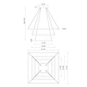 Kuzco Piazza CH88332 32 Inch LED Chandelier 2
