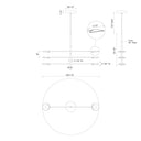 Kuzco Rotaire CH90136-BK-UNV 36 Inch LED Chandelier 3