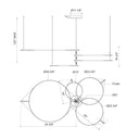 Kuzco Serif MP84483-BK-UNV-010 36 Inch LED Multi Pendant 3