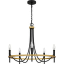 Legare 5 Light Chandelier in Matte Black 4