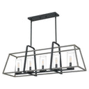 Lincoln 5 Light Island Light in Distressed Iron 9