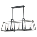 Lincoln 5 Light Island Light in Distressed Iron 1
