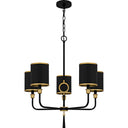 Lockery 5 Light Chandelier in Matte Black 4