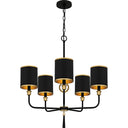 Lockery 5 Light Chandelier in Matte Black 5