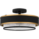 Lockwood 3 Light Semi-Flush Mount in Earth Black 3