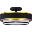 Lockwood 3 Light Semi-Flush Mount in Earth Black 1