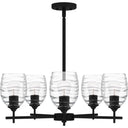 Lucy 5 Light Chandelier in Matte Black 3