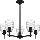 Lucy 5 Light Chandelier in Matte Black 1
