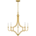Mabel 5 Light Chandelier in Light Gold 3