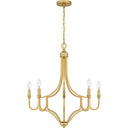 Mabel 5 Light Chandelier in Light Gold 8