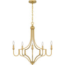 Mabel 5 Light Chandelier in Light Gold 1