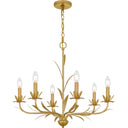 Maria 6 Light Chandelier in Gold Leaf 5
