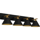 Mastro 4 Light Bath Light in Matte Black 2